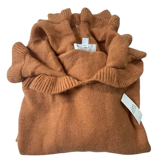 Stitch and Knot Lenna ruffle necks collar knit sweater Size Large - Picture 13 of 15